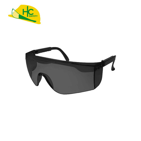 Temple length adjustable smoke lens safety glasses